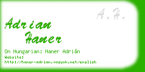 adrian haner business card